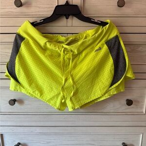 AVIA Yellow and Gray Athletic Shorts Lightweight and Breathable
